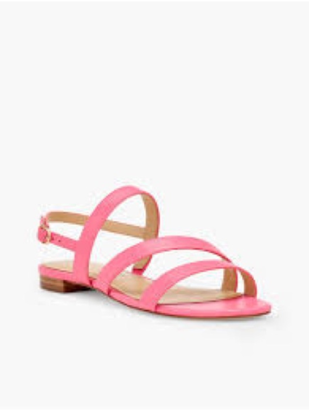 Talbots Keri Pink Multi-Strap Napa Leather Padded Footbed Sandals Size 8